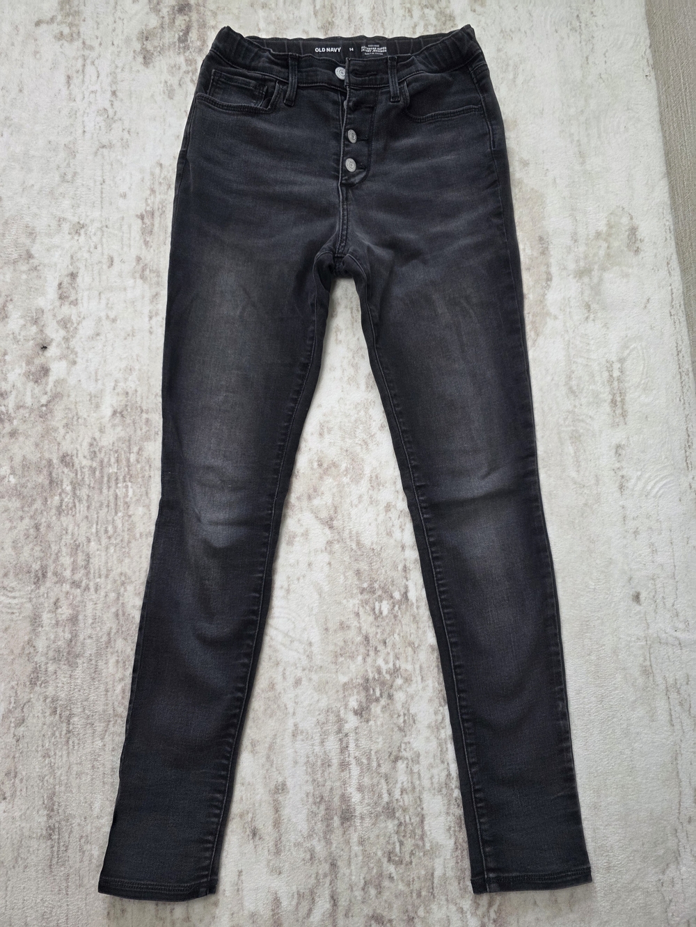 Old Navy Girls Black Wash Stretch Skinny Jeans